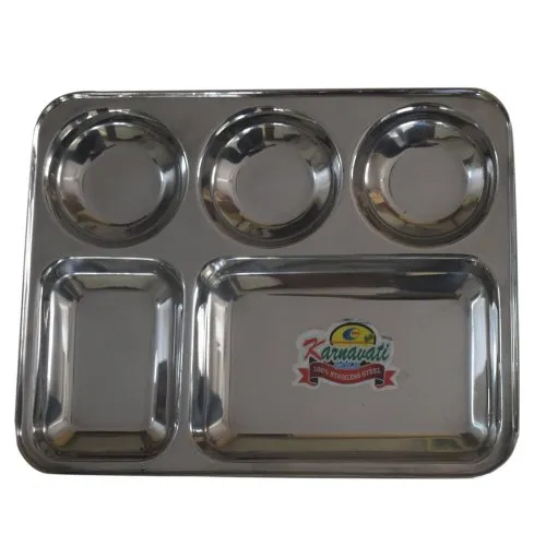 Stainless Steel Compartment Plates