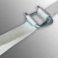 Ratchet Lashing Belt - Polyester, 100m Length | Waterproof, Reusable, White & Orange, High Functionality For Secure Shipping
