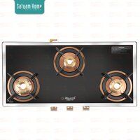 3 Burner Mirror Glass With Rose Gold Mirror Finish Frame (Side Mirror) - ROGUE 3507