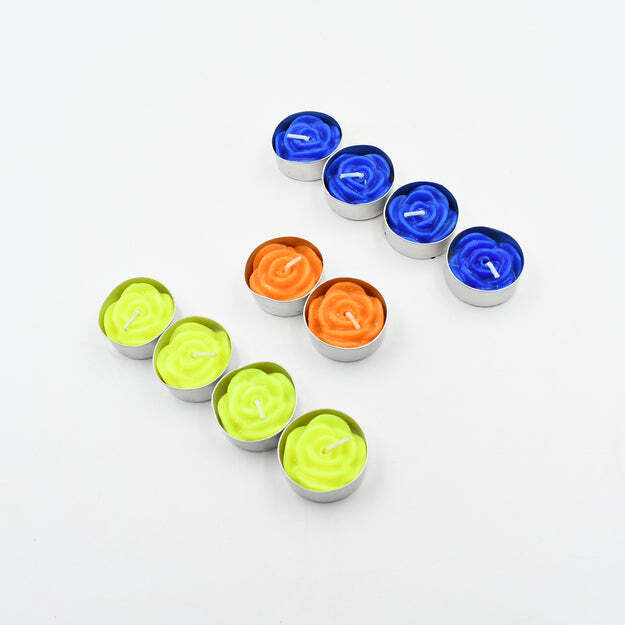 ROSE FLOWER TEALIGHT CANDLES FLOATING CANDLES SCENTED TEA LIGHTS AROMATHERAPY RELAX (PACK OF 10 PCS) 6938