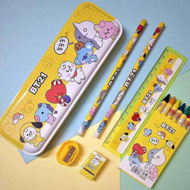 STATIONERY KIT FOR KIDS STATIONERY SET INCLUDES METAL PENCIL BOX SHARPENER PENCIL AND ERASER SET (3294)