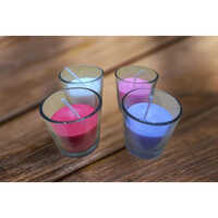Multicolor Glass Soy Wax Candle - Handmade Art Candle, Scented Natural Soy Wax, Available in Various Sizes, Colorful Home Decoration