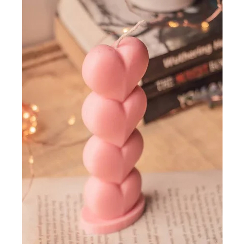 Heart Pillar Soy Wax Candle