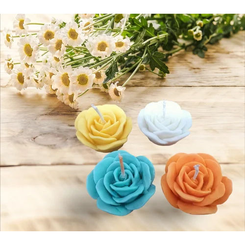 Rose Flower Floating Soy Wax Candle