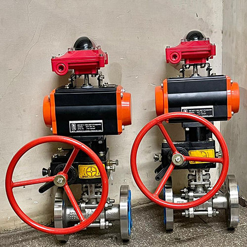 Multicolour Actuator Ball Valve Flanged End