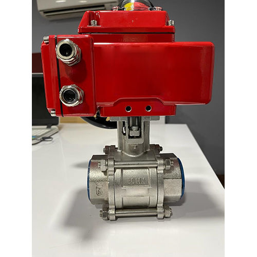 Red Actuator Ball Valve Screwed End