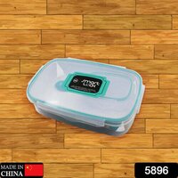Multipurpose Air Tight 4 Side Lock Food Grade Lunch Box With Small Square Container