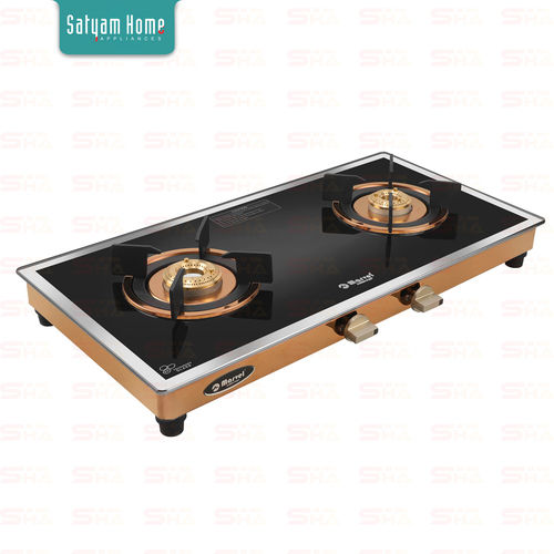 2 Burner Mirror Glass With Rose Gold Mirror Finish Frame - SANDY 2504