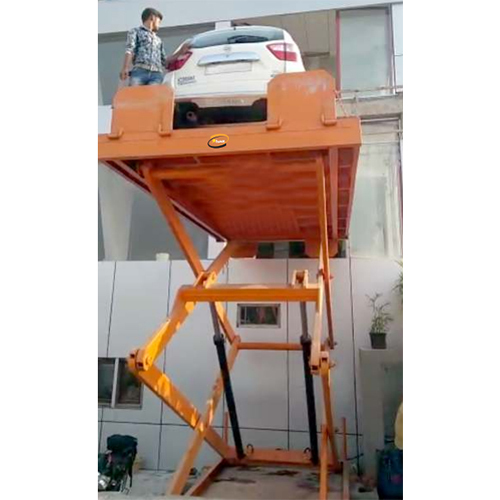 Car Scissor Lift - Steel Design, 220 Volt Power Supply | Emergency Lowering Device, Call Box Control