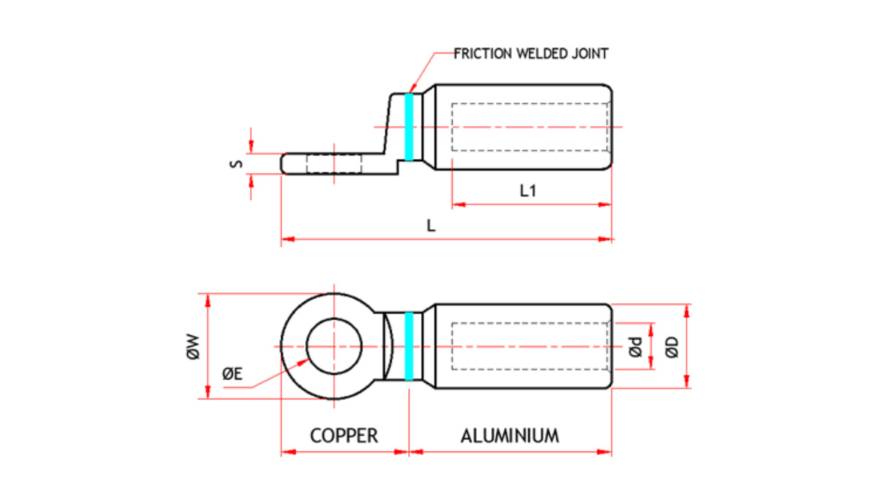 Bimetallic Compression Cable Lugs