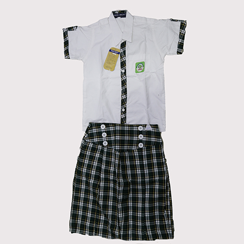 Girls School Shirt And Skirt
