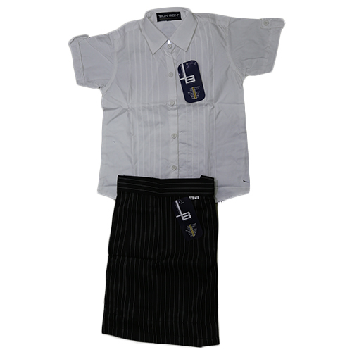Boys School Shirt And Shorts Set