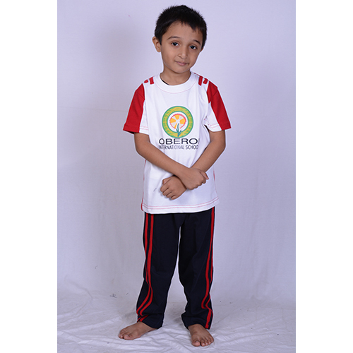 Boys School T-Shirt And Lower Set