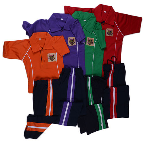 Multicolor School Uniform T Shirt And Lower Set Age Group: Kids