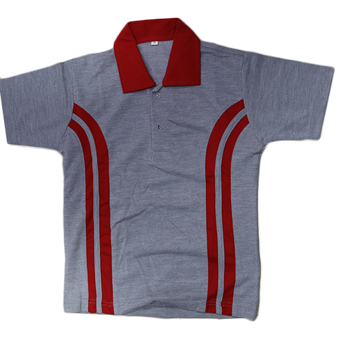 Grey  School Polo T-Shirt