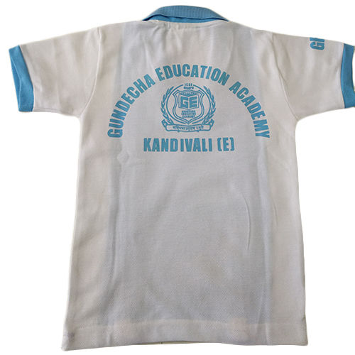 White  School Collared T-Shirt