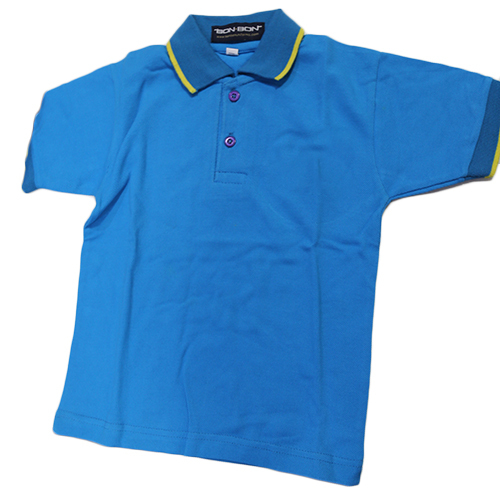 Blue School Collared T-Shirt