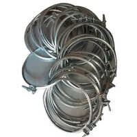 Gi Pipe Clamp Ring - Galvanized Iron, Normal Size, Silver Color | Durable Zinc Alloy Material For Secure Pipe Installation In Commercial Applications