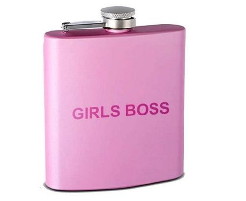 SS HIP FLASK PINK