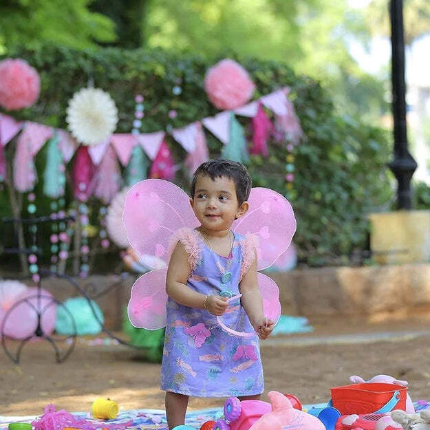 BABY GIRL'S FAIRY NYLON BUTTERFLY WINGS COSTUME BUTTERFLY FAIRY ANGEL WING (3293)