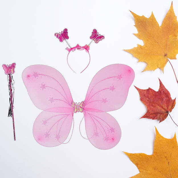 BABY GIRL'S FAIRY NYLON BUTTERFLY WINGS COSTUME BUTTERFLY FAIRY ANGEL WING (3293)