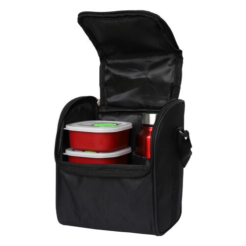 4 container lunch box with bottle
