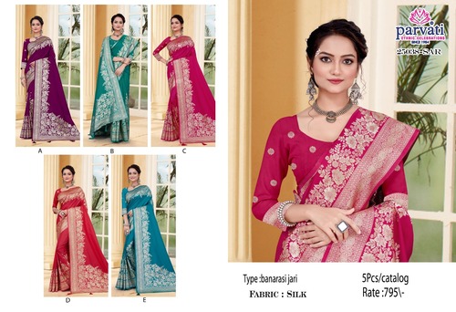 Banarsi Silk Elegant Zari Work Saree For Wedding