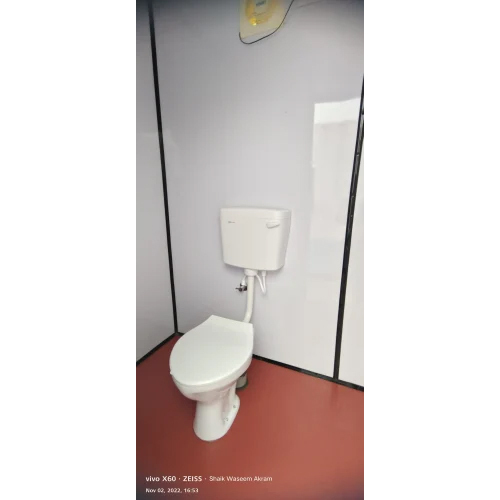 White Prefabricated Ms Portable Toilet