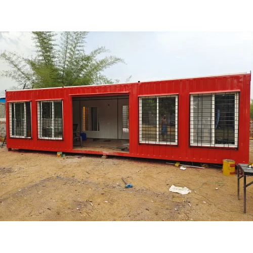 Portable Restaurant Cabin - Steel Structure, Custom Color Options | Sliding Steel Windows, Durable Steel Roof and Door