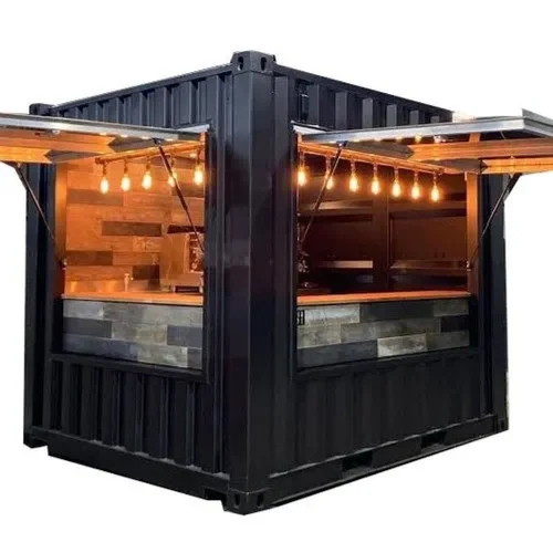 Mild Steel Portable Restaurant Cabin - Steel Structure, Sliding Windows | Custom Color, Ideal for Hotels and Restaurants