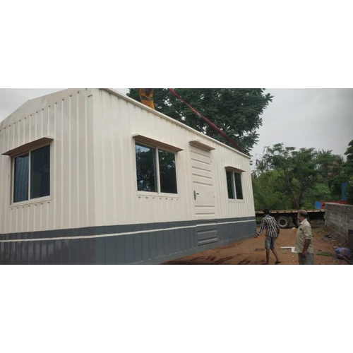 Portable Farm House Cabin - Steel Structure, Customizable Color | Durable Steel Doors and Windows for Guard House Use