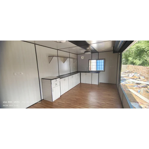 Coffee Shop Container - Customized Steel Reefer Container, Polished Finish, Varying Heights and Lengths for Office Use
