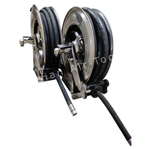 Silver 7000 Series Single Stand Stainless Steel Hose Reel