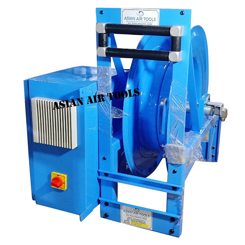 Blue Industrial Hydraulic Motor Type Hose Reels