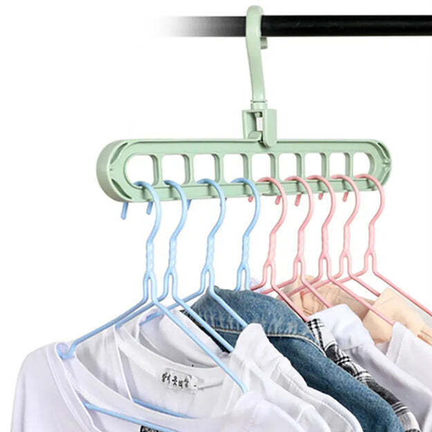 HOLE PLASTIC HANGER HANGING HOOK INDOOR WARDROBE CLOTHES ORGANIZATION STORAGE BALCONY WINDOWSILL SUIT RACKS (0238A)