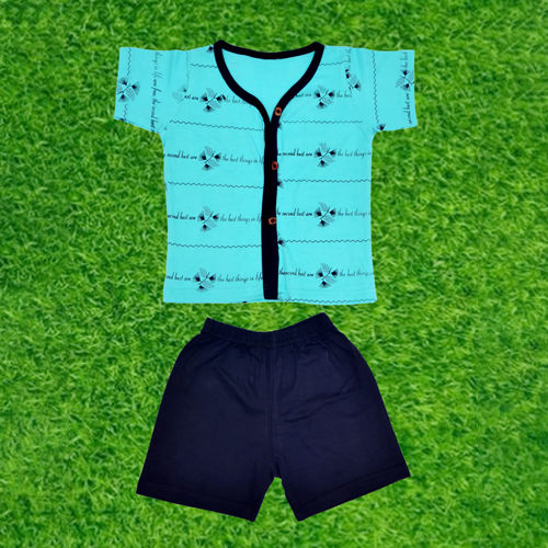 Baba Blue Short And T-Shirt