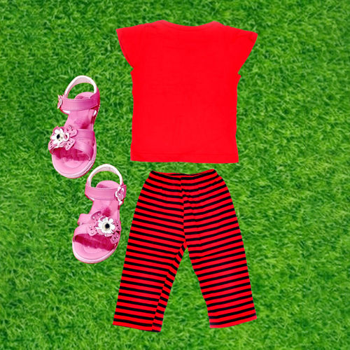 Baby Red Pant And T-Shirt