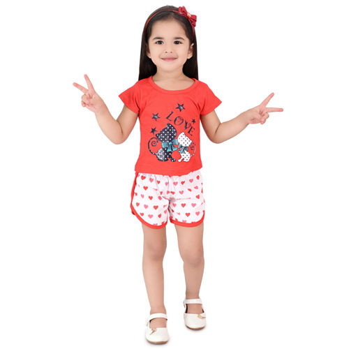 Baby Red Short And T-Shirt