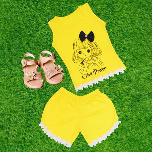 Baby Yelow Short And T-Shirt