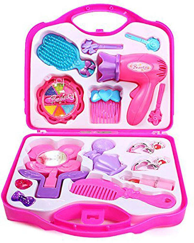BEAUTY MAKE UP SET FOR KIDS GIRLS WITH FOLD-ABLE SUITCASE (MULTICOLOUR) 1908