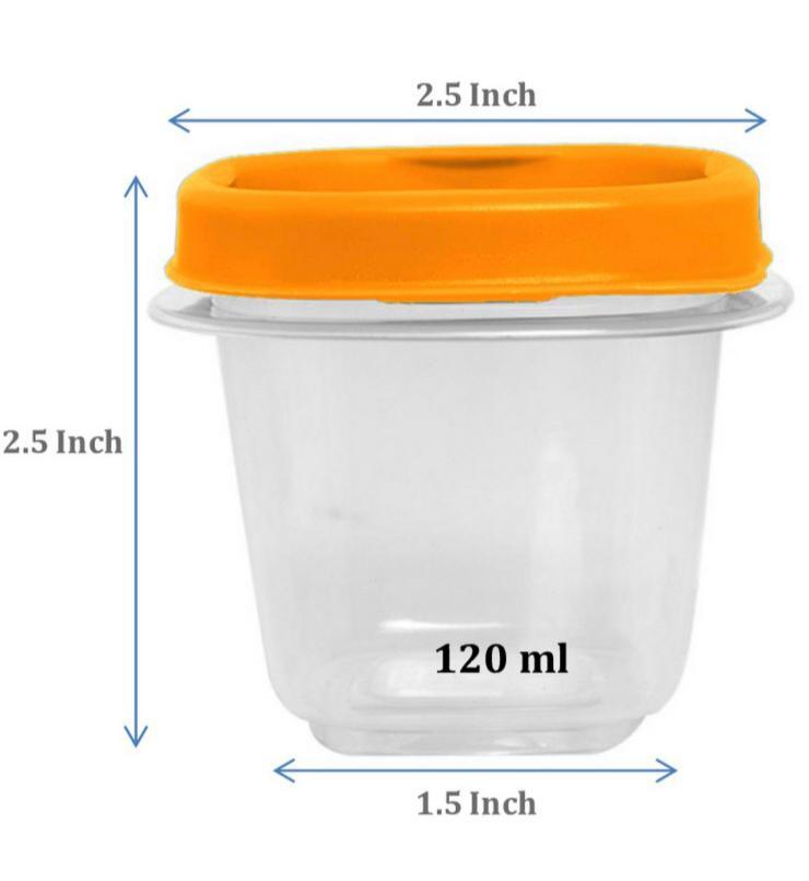 120ml counter top container: set of 3