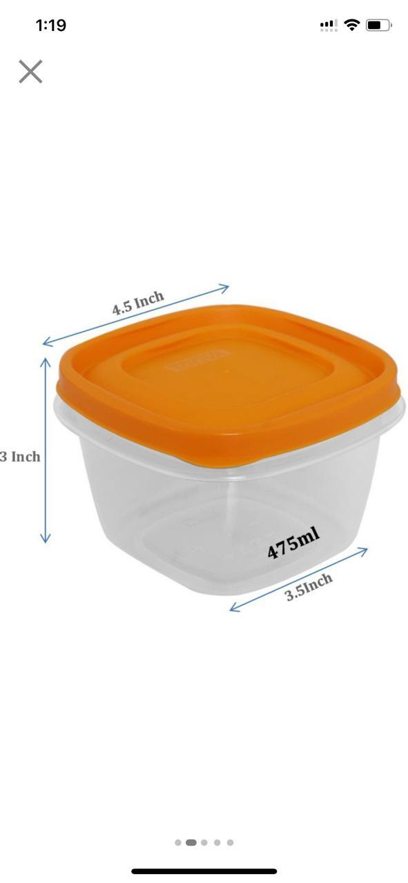 475ml counter top container: set of 3