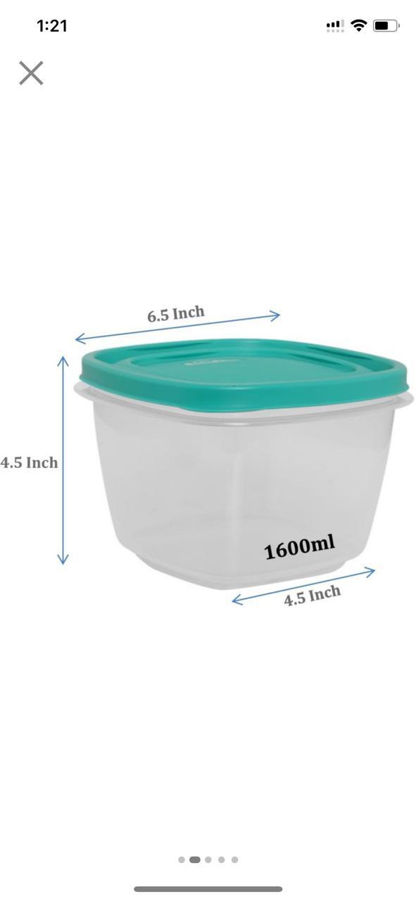 1600ml counter top container: set of 3