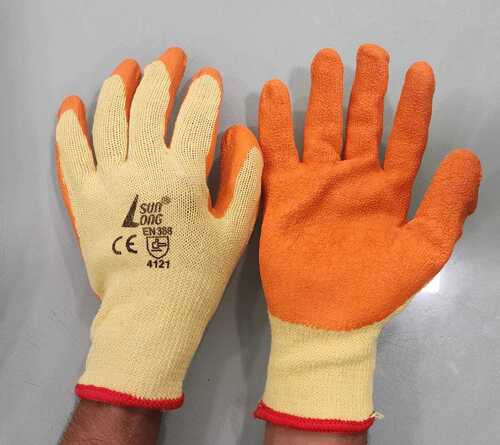 Sunlong Yellow Orange Latex Hand Gloves