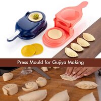 DUMPLING PRESS MOULD FOR GUJIYA GHUGHRA MOMOS MAKING 2 IN 1 DUMPLING MAKER MOULD MACHINE KITCHEN DUMPLING MAKING TOOL (5302)