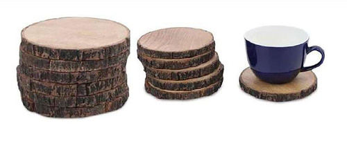 WOOD NATURAL BARK COASTER