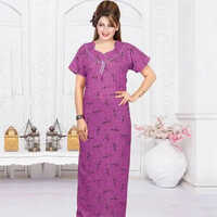 Different Available Ladies Cotton Beautiful Print Nighty