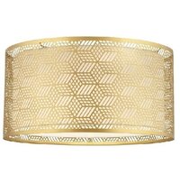 Brass Laser-cut Metal Lamp Shade - Custom Size, Round Shape, Gold Color | Modern Design, Energy Saving Light Source, Zero Power Consumption
