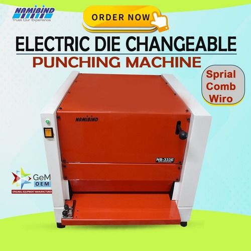 Electric Die Changeable Punching Machine With Punching Capacity (30-35 Sheets)