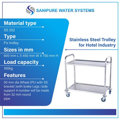 Stainless Steel Trolley for Hotel Industry